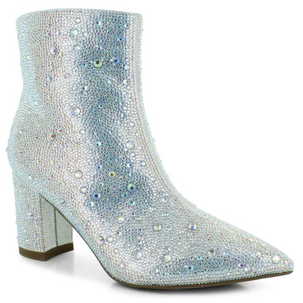 11 WIDE rhinestone boots